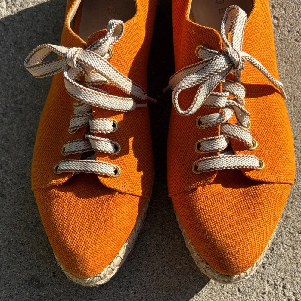 M.‎ Gemi Vibrant Orange Espadrille Sneakers. Sz 9.5-10/EU 40